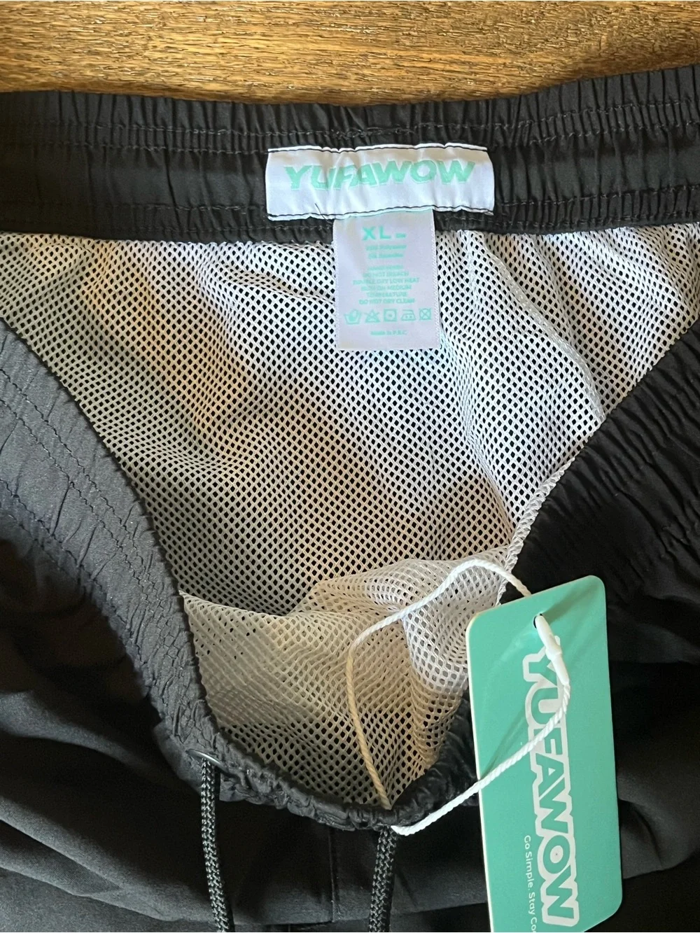 NWT Best Dad Ever Black Graphic Swim/Active Shorts
